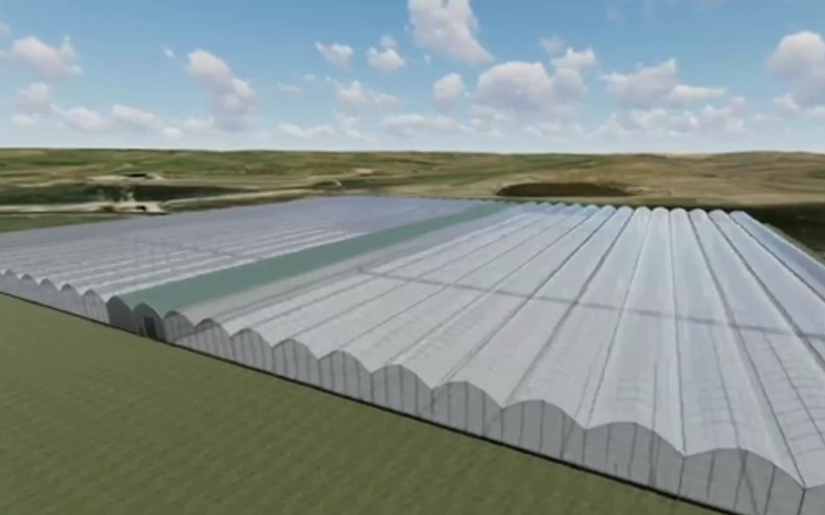 现代农业园区连栋温室大棚整体规划设计方案